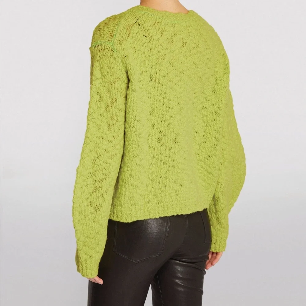 Helmut Lang Lime Green Crew Neck Sweater - Picture 4 of 11